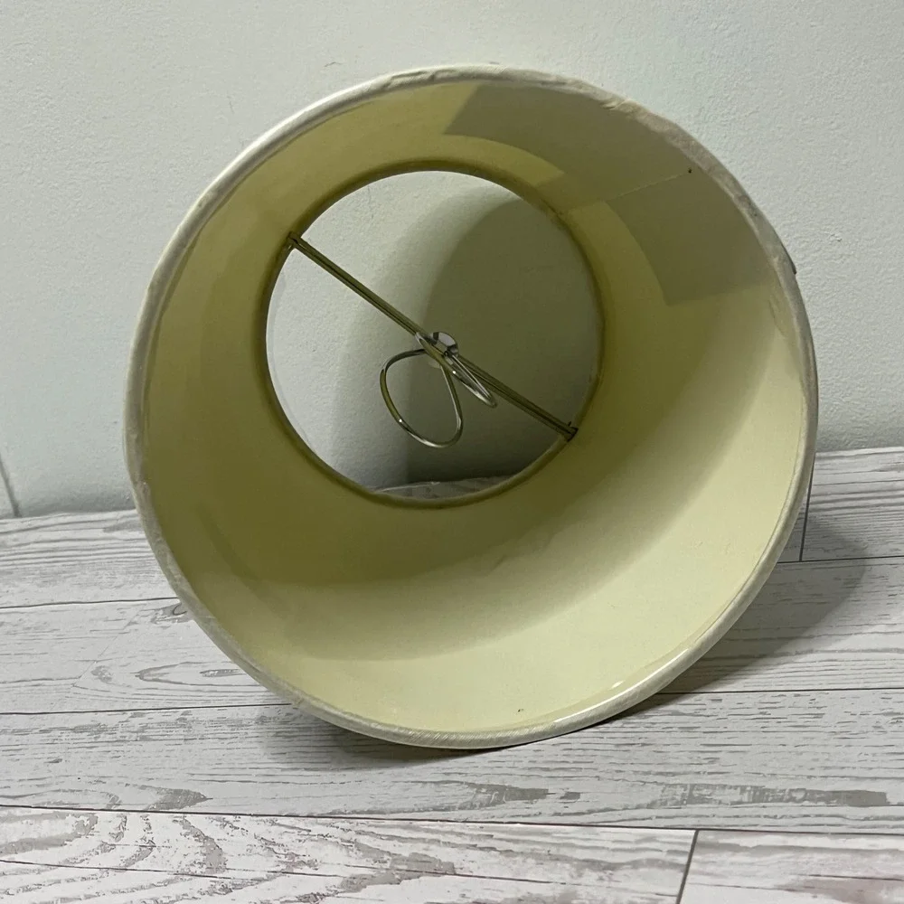 Restoration Hardware White Barrel Lamp Shade Clip On Size A NEW  Cream